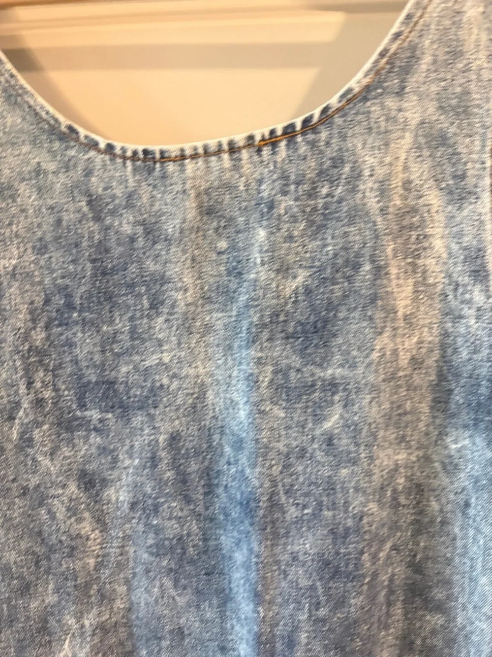 Hollywood Blvd Vintage Acid Wash Denim 100% Cotton Sleeveless Dress M - Picture 8 of 15